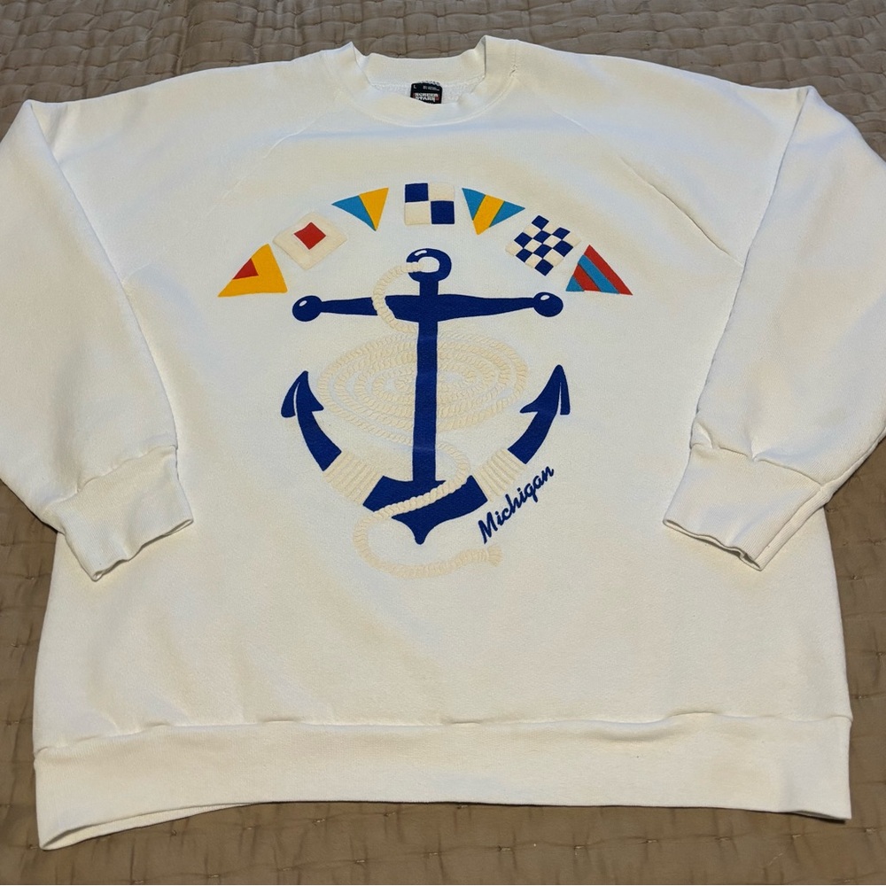 Vintage Michigan Crewneck Sweatshirt on Screen Stars Tag Size L